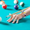 Billiard Ball Themed Acetate Hair Clip & Beaded Bracelet Set – For Women Girls Billiards Enthusiasts Gift