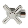 Westbrass D105BX-05 1/4-Turn Cross Handle Angle Stop Shut Off Valve, 5/8" OD x 3/8" OD, Polished Nickel