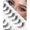 Onlyall Natural Look False Eyelashes, A18, 14MM, Gradient, Black, Faux Mink, Cruelty Free, Pair, 7.0 Count, Reusable