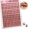 Mayhug Brown Lash Clusters Natural Lash Extensions DIY Lash Extensions Wispy Individual Eyelashes 8-16mm Eyelash Clusters 168Pcs Cluster Lashes Extensions D Curl Individual Lashes (Feathery)