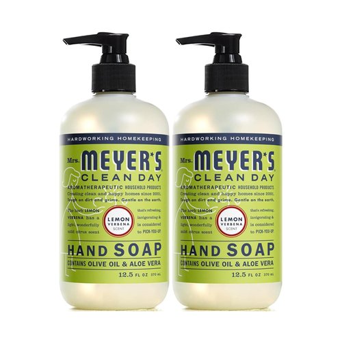 Mrs. Meyer's Lemon Verbena Liquid Hand Soap, Cruelty-Free and Biodegradable Hand Wash Formula Made with Essential Oils,16 oz.