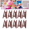 Wooden Dollhouse Accessories, Dollhouse Miniatures, 10 Pcs Dollhouse Easel Detail Design Sturdy Pinewood Multi Purpose Miniature Painting Easel for 1:12 1:6 Scale