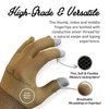 Smart Touch Lite INDOOR/Outdoor Touchscreen Gloves, Comfort Barrier, SILVER Thread- TanSmall