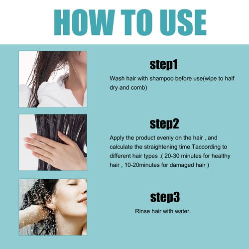 Hair Straightening Cream, Protein Correcting Hair Straightening Cream, Cream for Curly Hair, Nourishing Collagen Treatment for All Hair Types, Repairs Damaged Hair, Smoothes Frizz and Split Ends