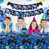 81 Pcs Video Game Party Supplies - 8th Birthday Video Game Party Decor Dinner Plates Napkins Video Game Tablecloth Forks Gaming Party Pack for Kid Boy 8th Birthday Party, Serves 20 (8th)