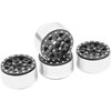 4Pack HIRCQOO 1.0" SCX24 Beadlock Wheels Rim 7mm Hex Wheel Rims Compatible with Axial 1/24 AXI90081 AXI00002V2 C10 Gladiator RC Micro Beadlock Wheels Crawler Car (Black)