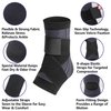 cgyqsyk Ankle Brace, Ankle Support for Women & Men, Ankle Compression Sleeve Ankle Wrap w/Ankle Strap for Relief Sprained Ankle, Fasciitis, Achilles Tendon, Injured Foot, Recovery, Sport, Running (M, Black, 1)