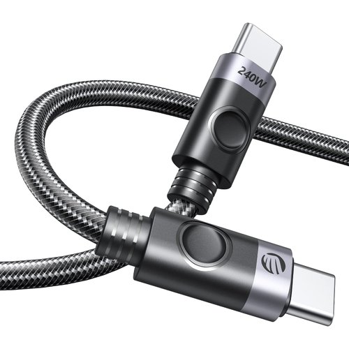 ORICO 240W USB C to USB C Cable, Type C to Type C Cable Fast Charging, Braided Nylon Type C Cable Cord Compatible with iPhone 15/15 Pro/15 Plus/15 Pro Max, MacBook Pro, iPad Pro,Samsung,Pixel ect