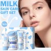 Milk Skincare Gift Set for Women & Girls, 5-In-1 Facial Skin Care Sets & Kits With Facial Cleanser, Face Cream, Eye Cream, Milk Gentle Skin Cleaning & Care Travel Size Facial Kit
