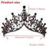 Florry Halloween Black Tiaras and Crowns Baroque Crystal Queen Crowns for Costume Festival Prom Wedding Tiara Bridal Hair Accessories for Women and Brides (Black)