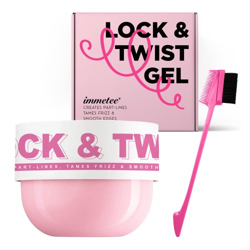 immetee Braiding Gel, Twist and Lock Gel All Day Hold, Edge Control Gel for Afro Hair, Frizz Cont...