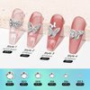 MYYKO Silver Butterfly Heart Star Cross Nail Charms, Nail Stones Alloy Nail Art Decoration, for Acrylic NailsNail Jewels Accessories for Nail Art Supplies Manicure Craft DIY