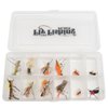 The Fly Fishing Place Trout Fly Assortment - Essential Terrestrials Fly Fishing Flies Collection - Includes Foam Hoppers, Ants, Beetles, and Cicadas - 1 Dozen Trout Flies with Fly Box