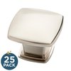 Franklin Brass Soft Square (10-Pack) Cabinet Knobs Satin Nickel Drawer Knobs Kitchen Cabinet Knobs for Dresser Drawers Pulls and Knobs 1-1/5" Closet Door Knobs Drawer Knob P35596K-SN-B