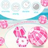 Whaline 16Pcs Disco Inflatable Beach Ball 16'' Pink Pool PVC Balls Cute Game Toys for Summer Beach Disco Party Decor