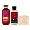 Bath & Body Works Strawberry Pound Cake Body Lotion and Shower Gel Bundle with a Himalayan Salts Springs Bar Soap - Full Size