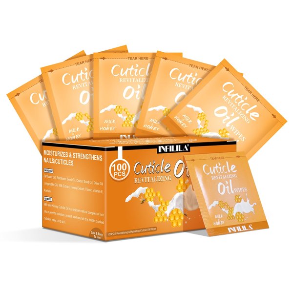 NXJ INFILILA Cuticle Oil Bulk 3.3 Fl Oz, 100Pcs Mini Cuticle Oil for Nails, Hydrating Cuticle Care Product Ttravel Size for Repaired Cuticles Overnight, Cuticle Repair and Nail Care (Milk & Honey)