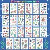 Cerlaza 300 Styles (23 Sheets) Luminous Mermaid Party Decorations Temporary Tattoos for Kids, Glow Mermaid Birthday Party Supplies Favors for Girls, Mermaid Goodie Bags Fillers