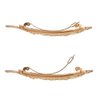2Pcs Gold Vintage Alloy Feather Leaf Hair Clips Barrettes Hairpin Luxury Hair Comb Clips Women Hair Jewelry Hair Clips Hair Accessories