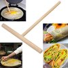 1 PC Wooden T Shape Crepe Maker Pancake Spreader Stick Stick Chinese Crepes Pie Tools Kitchen Accessories Kitchen Diy Tools