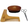 G.B.S Beard Styling Kit, Scissors, Boar Bristle Beard Brush, Citrus Scented Beard Oil and Beard Balm, Shavette Folding Razor