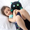 Mewaii Long Cat Plush Body Pillow, 20” Cute Black Cat Stuffed Animals Kawaii Plushies, Squishy Body Pillow Plush Toys Gift for Kids Girls Boys