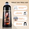 YUOLITA Black Dye Color Shampoo for Men Women, 3-In-1 Color Hair Shampoo Covers Gray Hair in 10 Minutes Herbal Hair Dye Shampoo Ingredients Instant Hair Coloring Shampoo 500ML (16.9 Fl Oz)