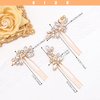 Oriamour Bridal Wedding Crystal Hair Pins Wedding Hair Accessories for Women and Girls Pack of 6 (Gold)