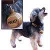 THOUSAND OAKS BARREL | Personalized St. Bernard Style Mini Oak Barrel Charm + Leather Collar for Small to Medium Size Pet Dogs 2.25 Inches, Custom Engraved