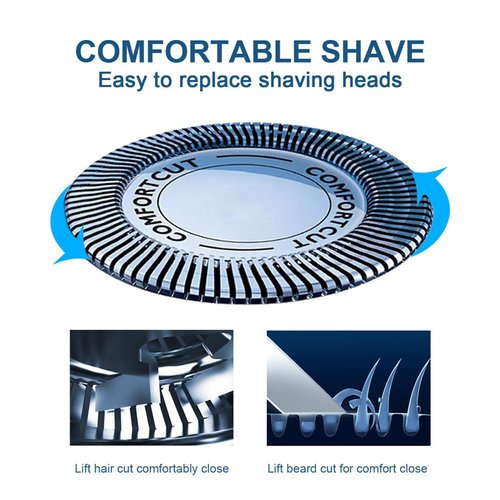 SH30 Replacement Heads for Philips Norelco Series 3000, 2000, 1000 Shavers and S738 Click and Style, Closecut SH30 Shaving Heads, Razor Blades for S1560