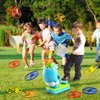 WATUDOU 15 PCS Flying Disc Launcher Outdoor Indoor Game Toys Gifts for 3 4 5 6 Year Old Boys Kids, Outdoor Outside Game Toys for Kids Boys Ages 3-5 4-8, Ideal 3 4 5 6 Year Old Boys Birthday Gifts