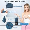 BOGI Microfiber Travel Sports Towel-Quick Dry Towel, Soft Lightweight Microfiber Camping Towel Absorbent Compact Travel Towel for Camping Gym Beach Bath Yoga Swimming Backpacking (M:40''x20''-Nblue)