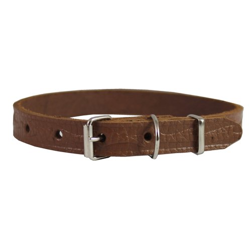 Tooled Leather Dog Collar. 5/8" Wide. Fits 10.5"-13.5" Neck, Poodle, Spaniel