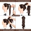 Ponytail Extension 30 Inch Flexible Wrap OTO BELLA Around Ponytail Hair Extensions 120g Long Curly Synthetic Ponytail Wavy Pretty Hair Ponytails Hairpieces For Women Daily Use (M33M)