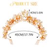 Brishow Gold Flower Wedding Crown Greek Queen Headpiece Festival Bridal Tiara Hair Accessories for Women
