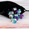 48 PCS 12mm Marble Polyhedral D6 Dice Square Corner 6 Sided Dice MTG Dice Set for Board Game RPG DND Yahtzee or Math Learning