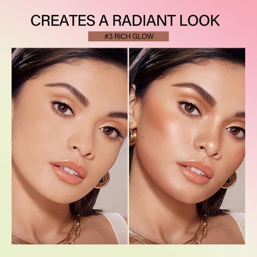 Yeweian Cream Contour Stick, Face Shimmer Bronzer Stick, Blendable Natural Glow Highlighter Makeup Stick, Multi-Use Tinted Solid Moisturizer Stick, 01 Warm Glow