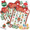 HomSeon 39Pcs Christmas Bingo Game for Kids Adults 24 Players Bingo Cards Christmas Games with Reward Stickers Xmas Activities Family Party Game