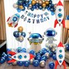 Red Rocket Balloons, Space Balloons for Space Themed Party Decorations Rocket Mylar Balloon for Rocket Birthday Decorations 3 Pcs