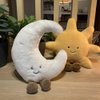 OUKEYI Amuseable Sun Moon Plush Toy,Soft Sun Plush Stuffed Toy, Bedside Sofa Pillows, Used for Home Decoration as Birthday Gifts for Children and Girls (Moon)