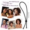 Afro Puff Ponytail Ties Gjinxi Adjustbale Hair Tie Long Cushioned Headband Natural Curly Headband for Women with High Puff and Updos Thick,Braided,Kinky,Curly Hair(Black,6 Pcs)