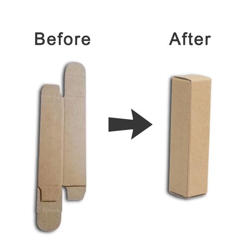 ANZKA 50 Pcs Lip Balm Containers Packaging Boxes, 2.67x0.7x0.7 Inch Wrapping Box for 0.15Oz Lipbalm Round Tubes, 5.5ml DIY Lipsticks Kraft Paper Package Boxes