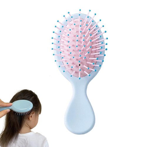 Mini Travel Detangler Brush Anti-Static Hair Brush Small Oval Wet Hairbrush Wet and Dry Hair Tangled Hair Brush for Most Hair Types Glide Through Tangles with Ease