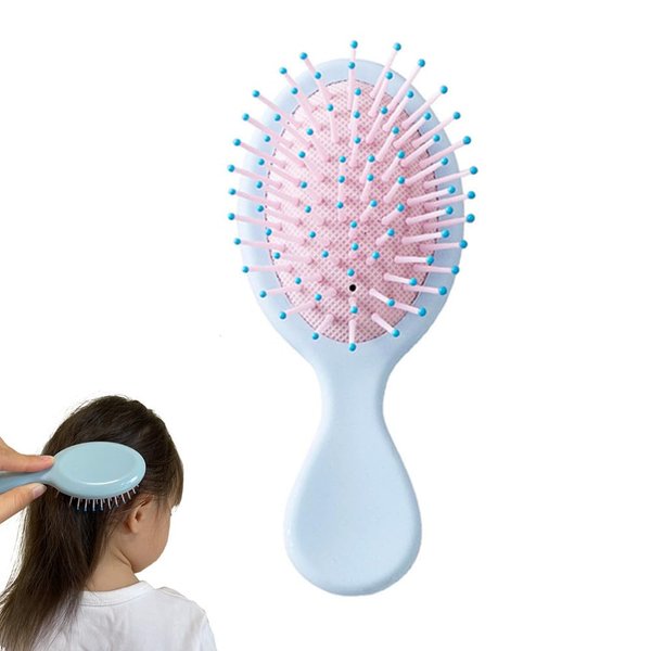 Mini Travel Detangler Brush Anti-Static Hair Brush Small Oval Wet Hairbrush Wet and Dry Hair Tangled Hair Brush for Most Hair Types Glide Through Tangles with Ease
