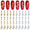 SILPECWEE 70pcs Rose Nail Charms 3D Charms for Nails Gold Silver Nail Flower Nail Jewels Nail Studs Nail Art Charms for Acrylic Nails Decoration DIY Nail Design Manicure Craft Jewelry Making
