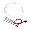 PATIKIL 3mm 1m PMMA Side Glow Fiber Optic Cable Kit, with LED Aluminum Illuminator 12V 1.5W Guide Light Source Decoration for Home DIY Lighting, Yellow