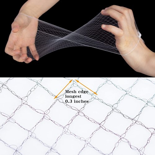 WeKen 10PCS White Hairnets Invisible Elastic Edge Mesh Hair Nets for Women Hair Bun Making Sleeping Ballet Dancer Kitchen Food Service 20" Individual Pack