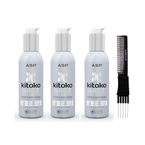 yper Affinage Asp Luxury Kitoko Arte Super Sleek Cream (5.1 oz) with Teasing Comb Pack 3