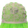 PATTNIUM Lime Green Wig Short Wavy Wig Fluorescent Green Wig for Women Girls Green Wig Bangs Synthetic Wig with Wig Cap (Lime Green)
