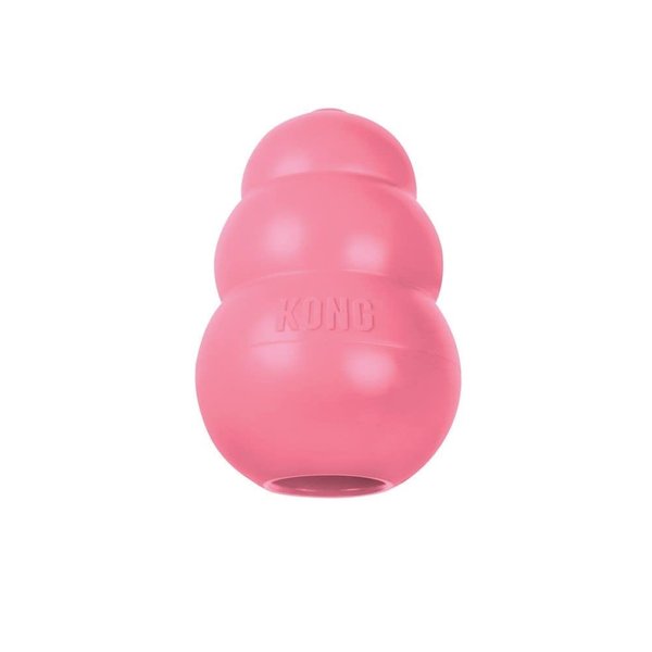 KONG Puppy - Natural Teething Rubber Chew Toy for Dogs - Stuffable Dog Toy for Extended Playtime - Chew & Fetch Toy for Puppies - for Small Puppies - Pink